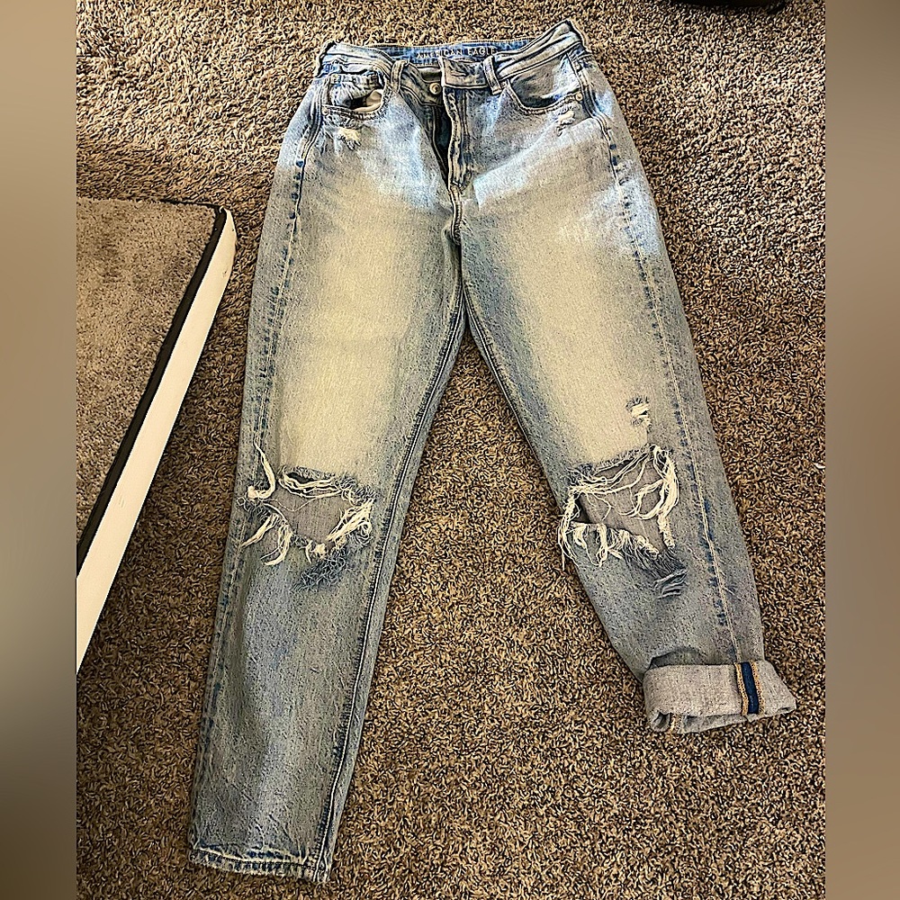 American eagle denim distressed jeans